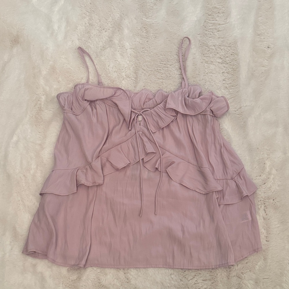 Lavender Cami with Ruffles